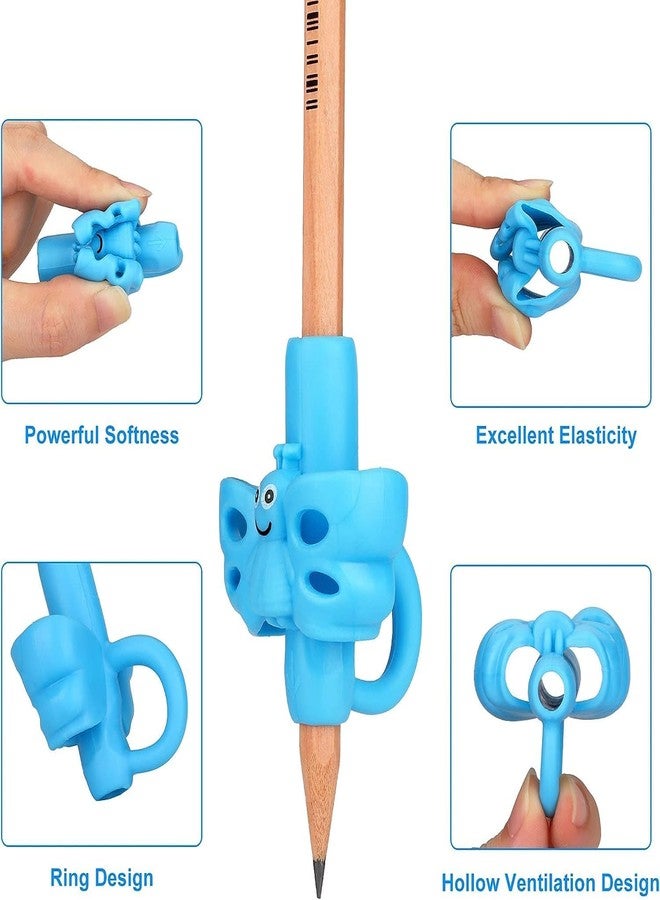 AIMERS Two Finger Pencil Gripper for Kids & Adults | Handwriting Posture Correction Tool | Pencil Grip for Toddlers, Preschoolers, & Students | Multicolor Set of 3 | Special Needs Handwriting Aid - Image 2